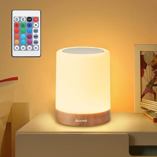 Auxmir® Night Light LED Touch Bedside Table Lamp Multi-Color Dimmable Chargeable
